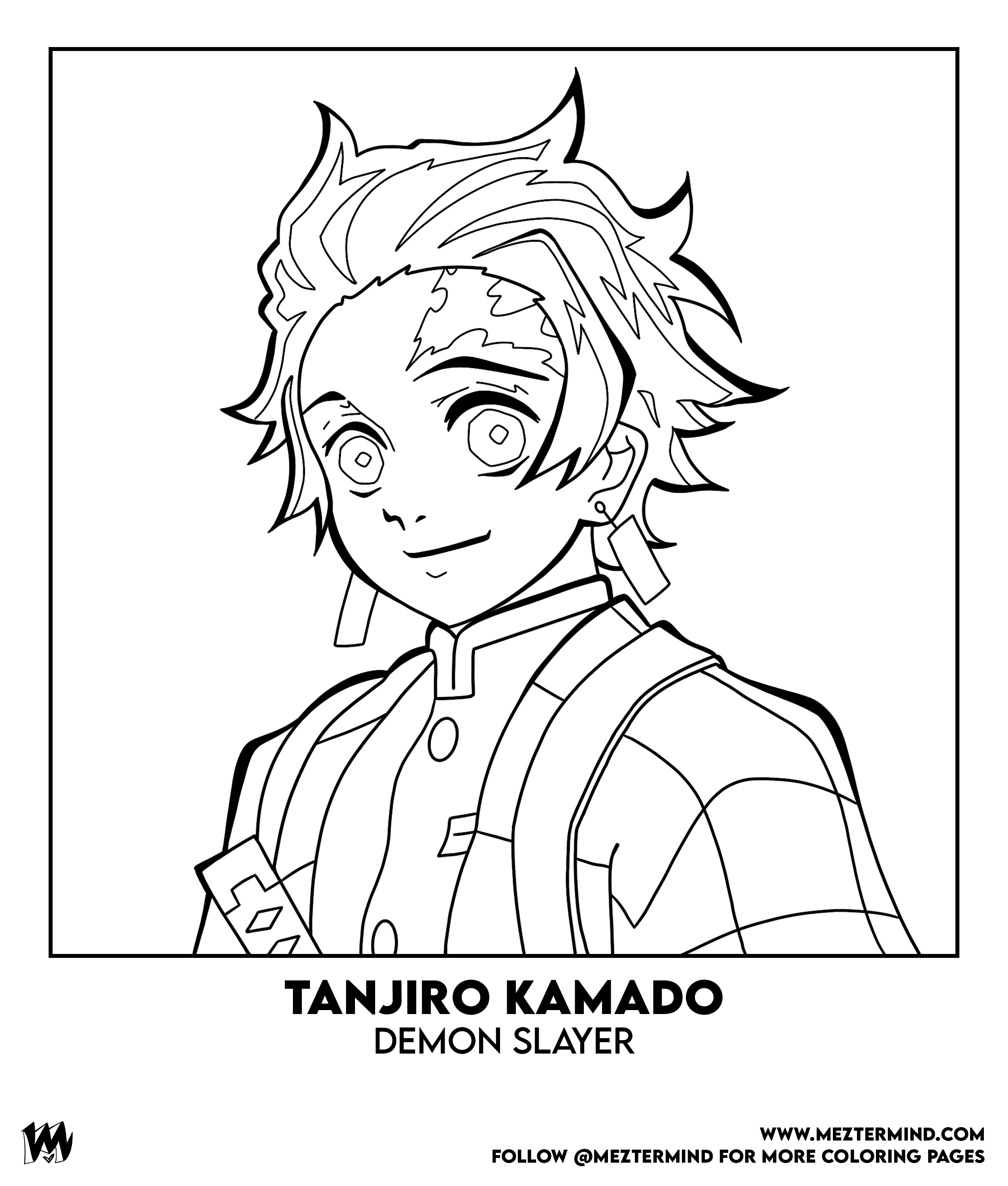 Tanjiro Coloring Page Meztermind