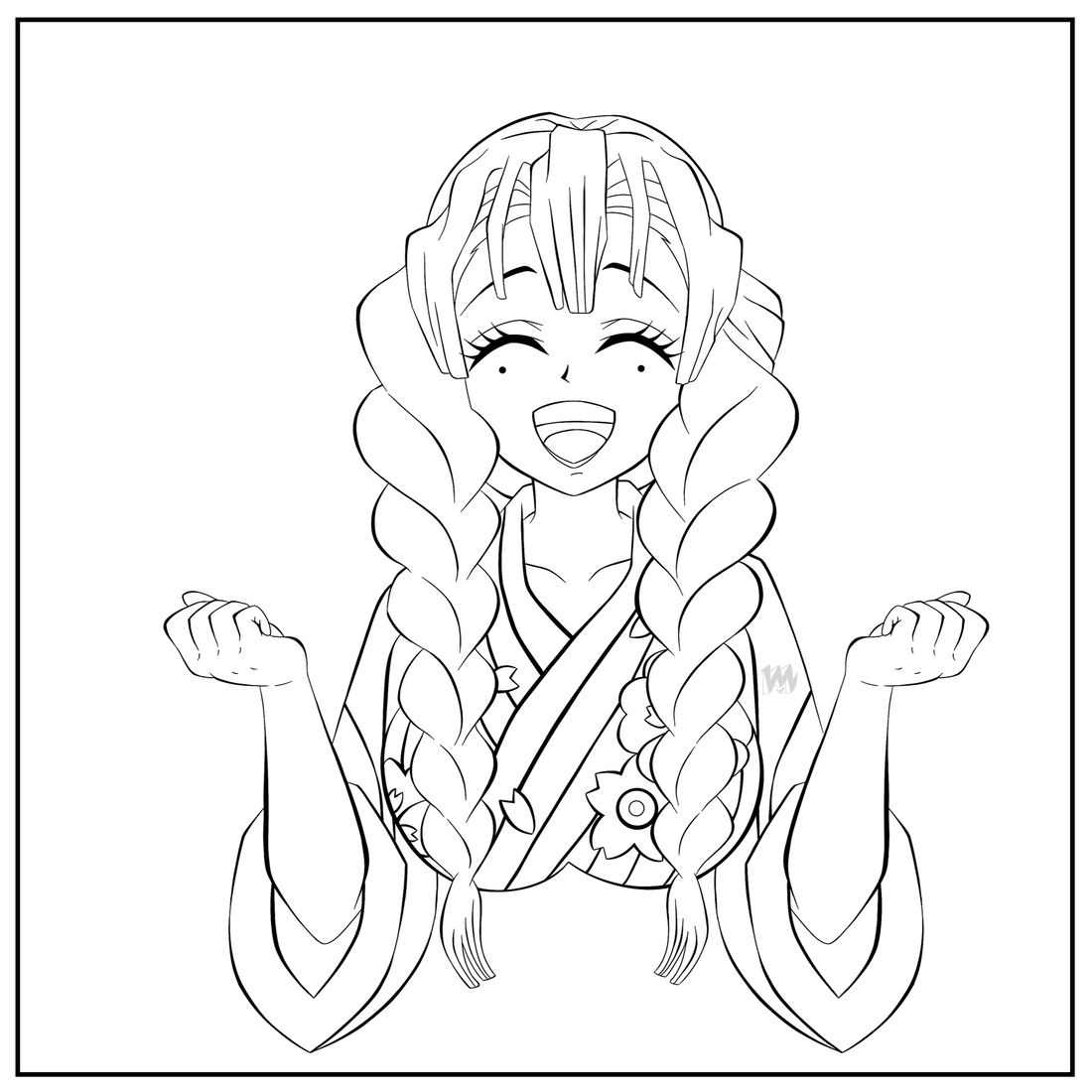Mitsuri Coloring Page Meztermind