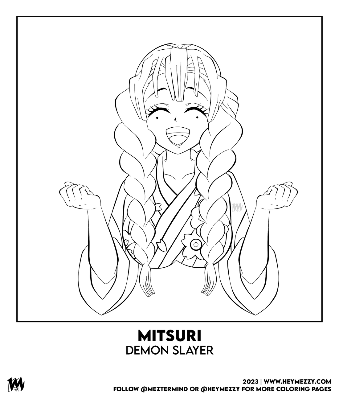 Mitsuri Coloring Page