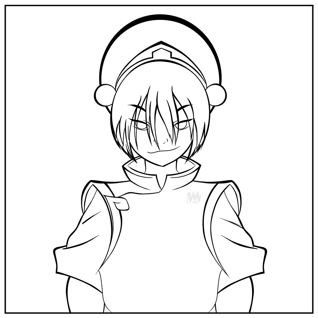 Toph Coloring Page