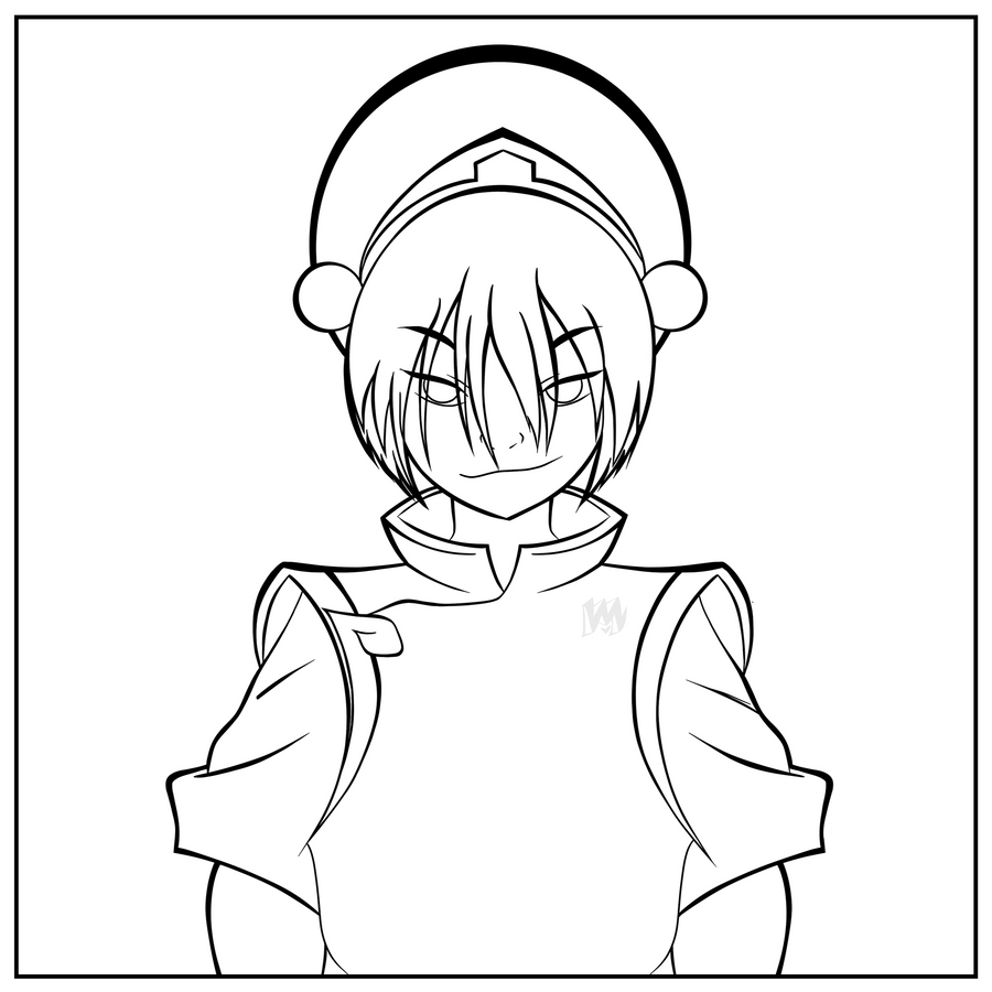 Toph Coloring Page