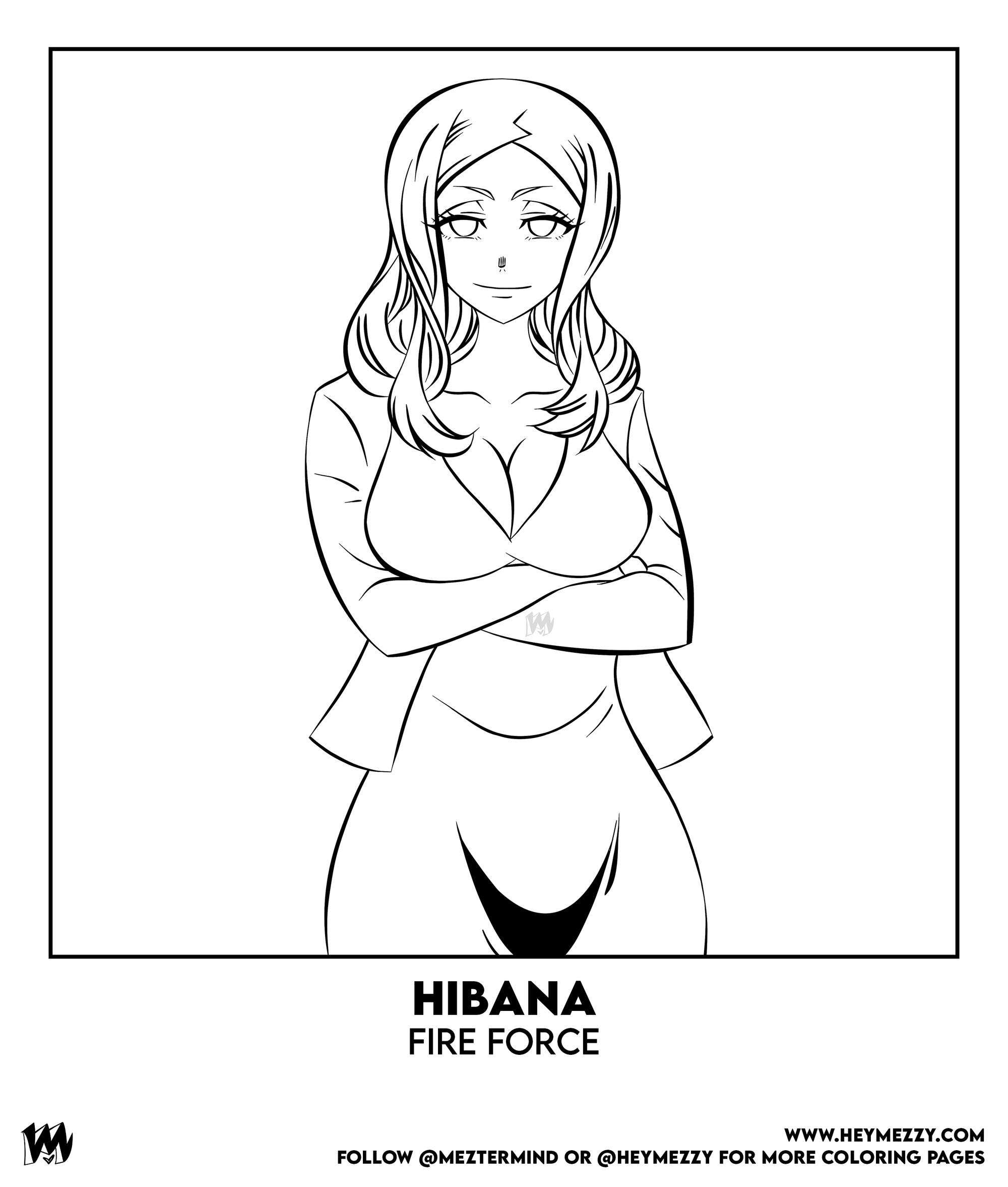 Hibana Coloring Page