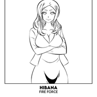 Hibana Coloring Page