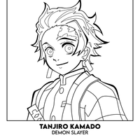 Tanjiro Kamado from Demon Slayer Coloring Page