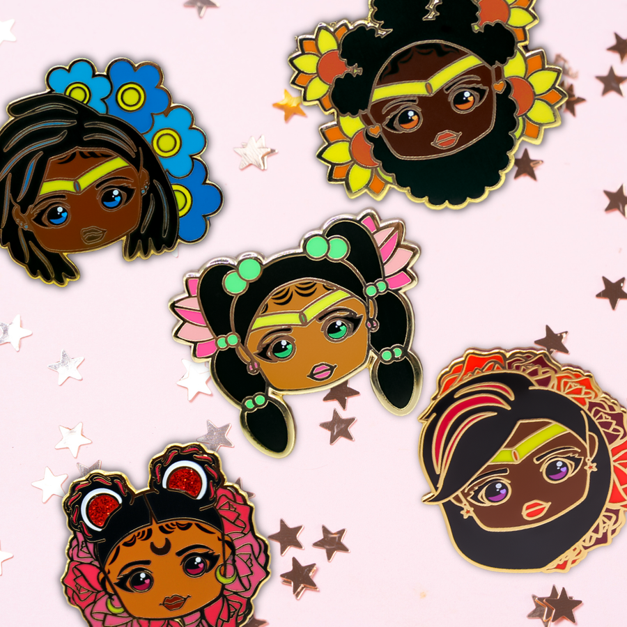 Sailor Afro Scouts Enamel Pin Collection (5)